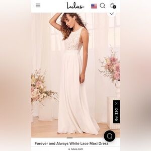 Small Lulu’s Wedding Dress - new with tags